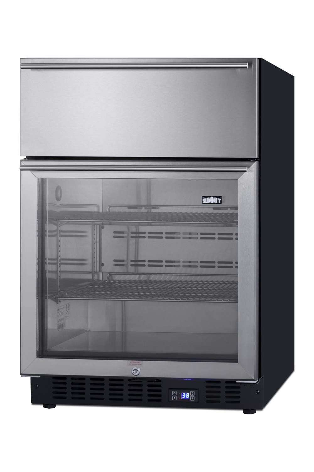 Summit SCR615TD Glass Stainless Steel/Black