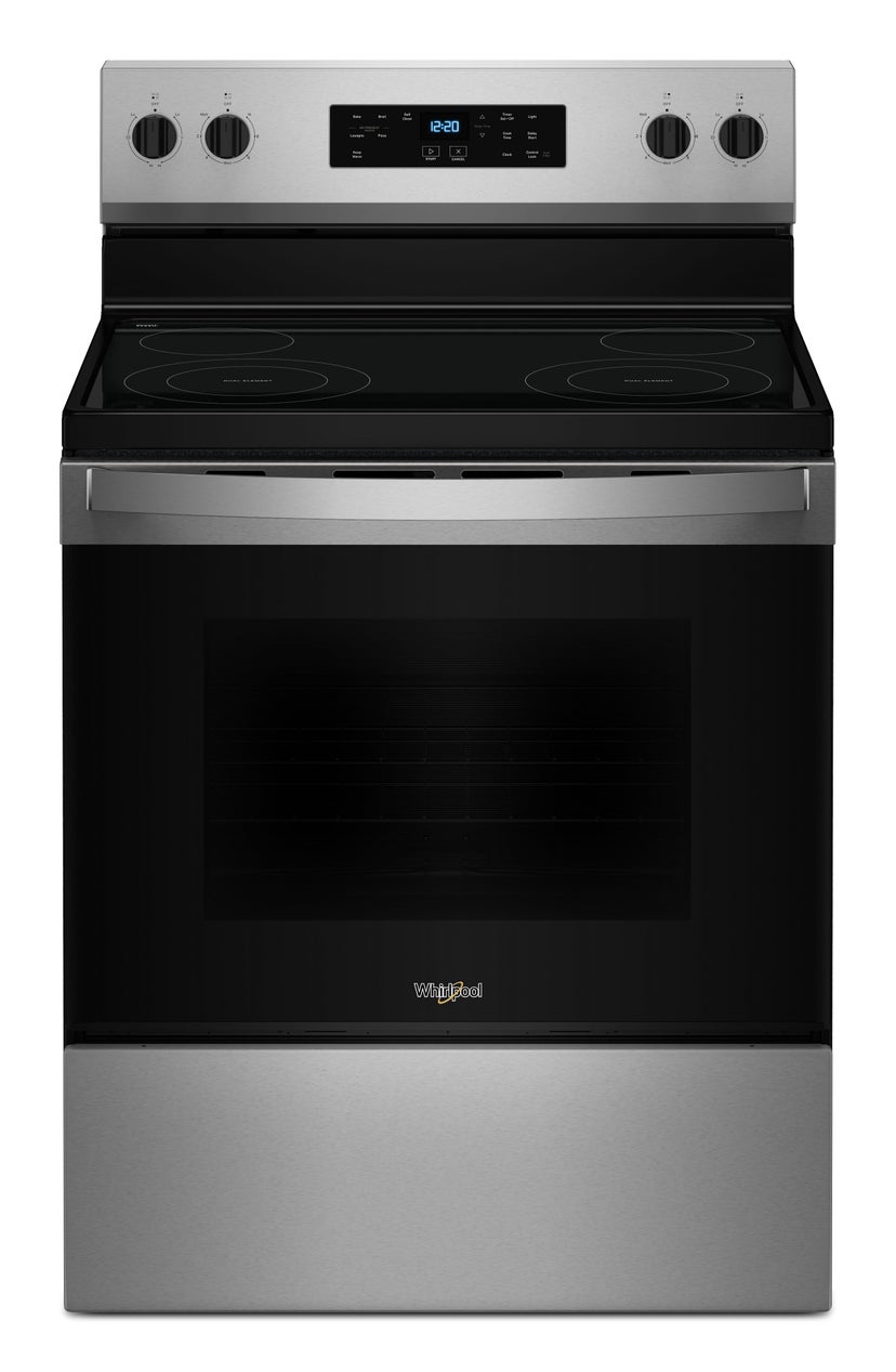 Whirlpool WFES3530RS 30 Inch Freestanding Electric Range with 4 Element...