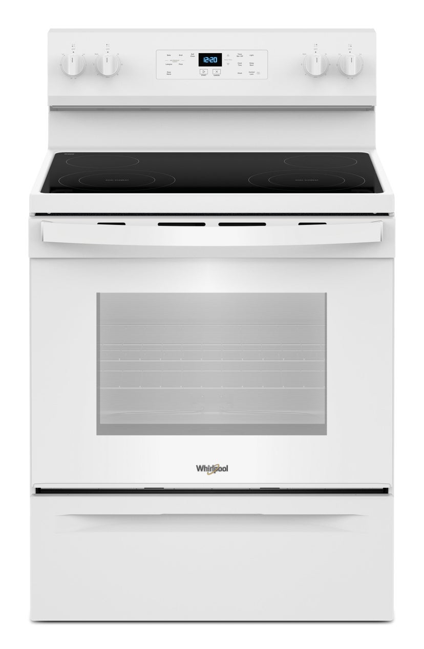 Whirlpool WFES3530RW 30 Inch Freestanding Electric Range with 4 Element...