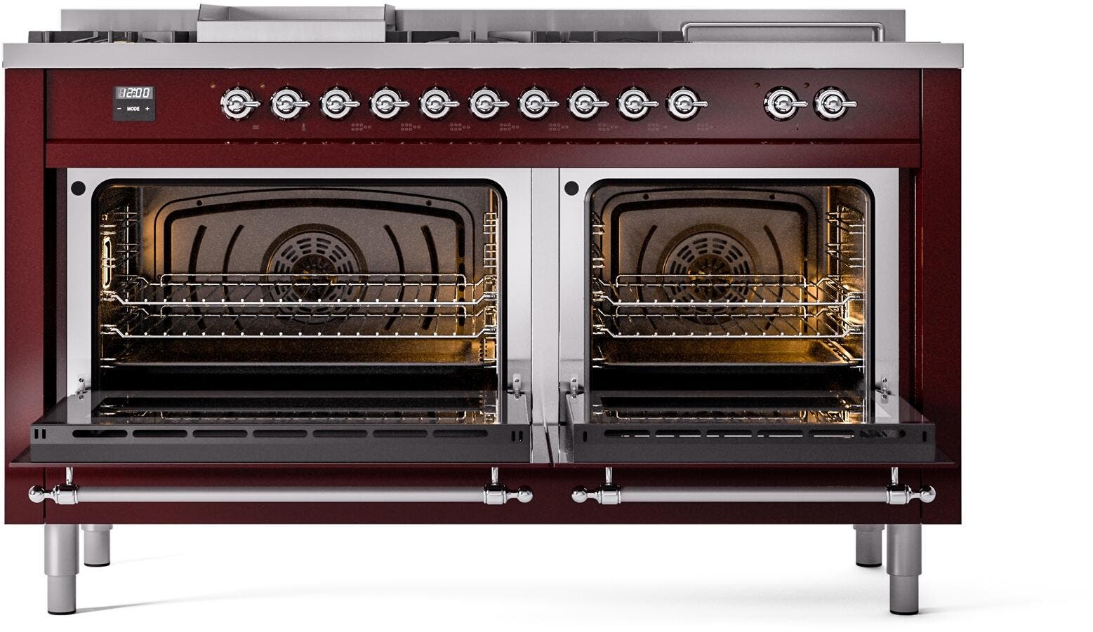 Ilve UP60FSNMPBUC Burgundy Chrome
