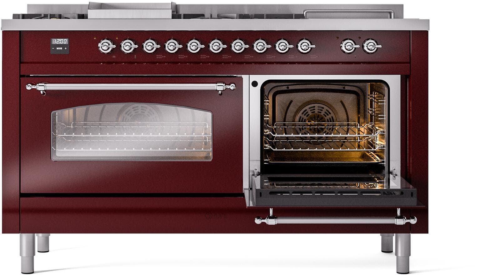 Ilve UP60FSNMPBUC Burgundy Chrome