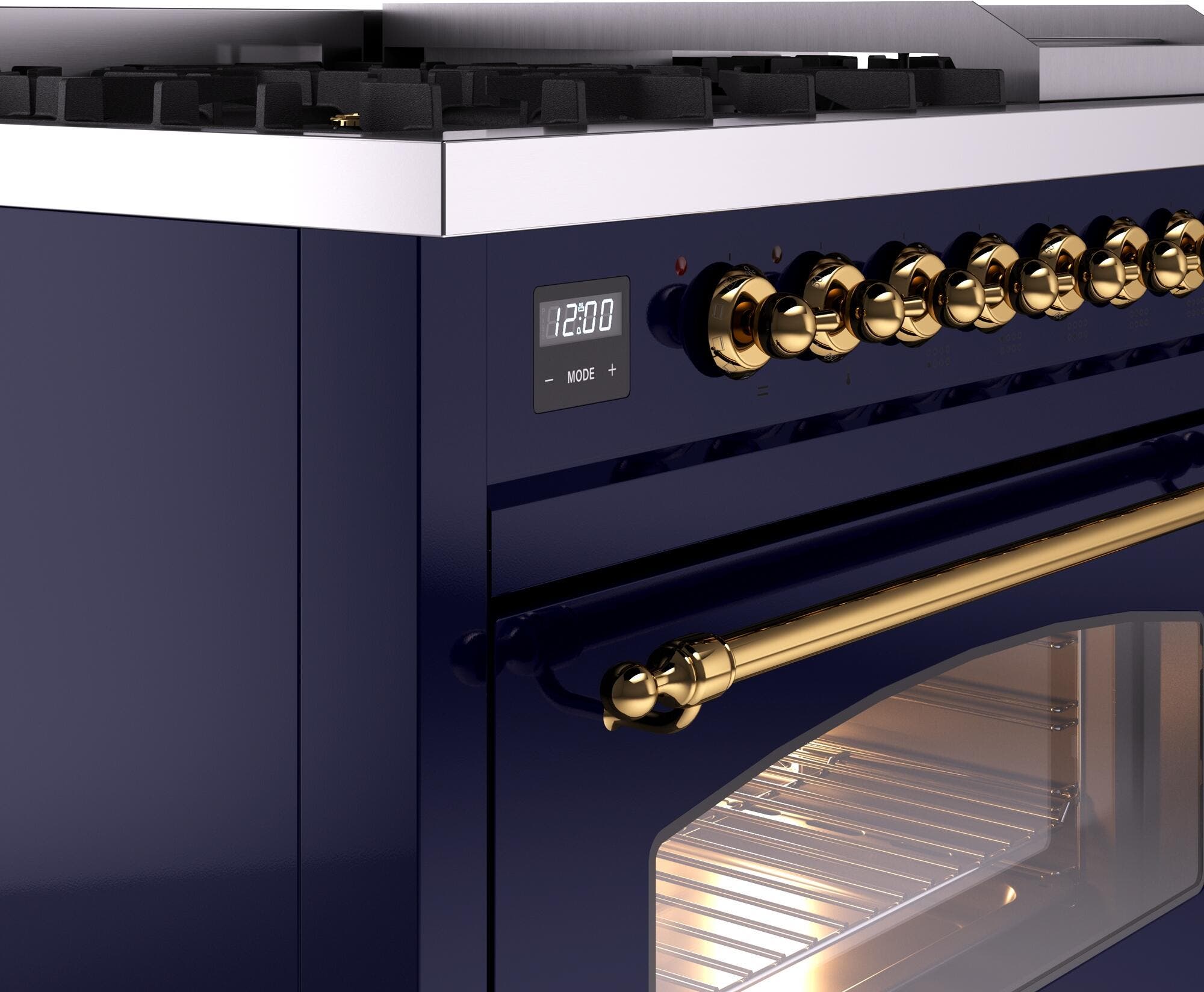 Ilve UP48FNMPMBG Midnight Blue Brass