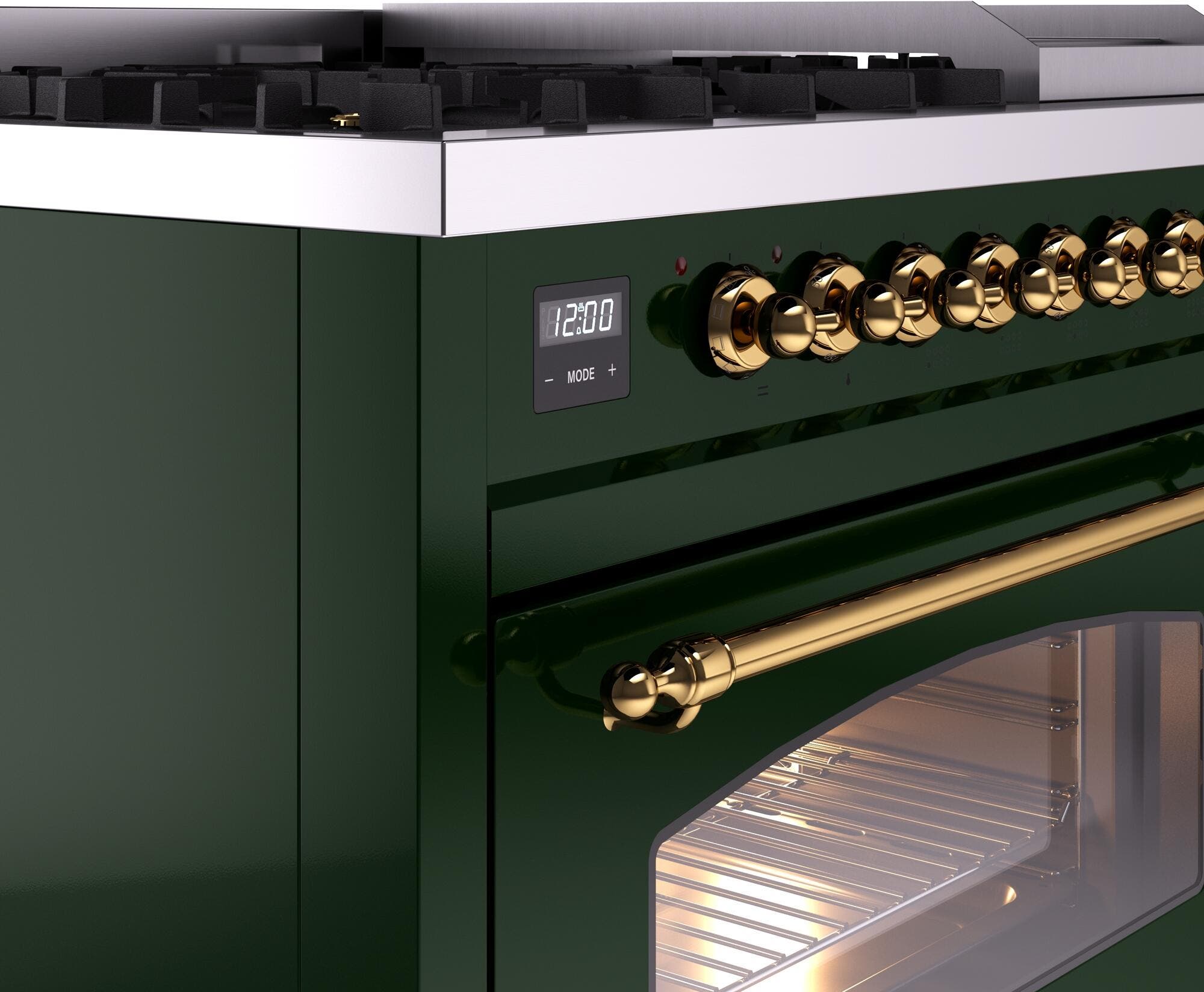 Ilve UP48FNMPEGG Emerald Green Brass