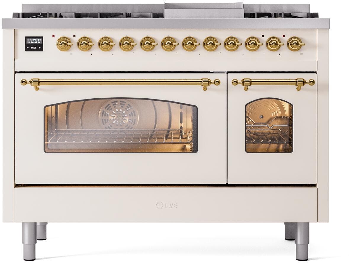 Ilve UP48FNMPAWG Antique White Brass