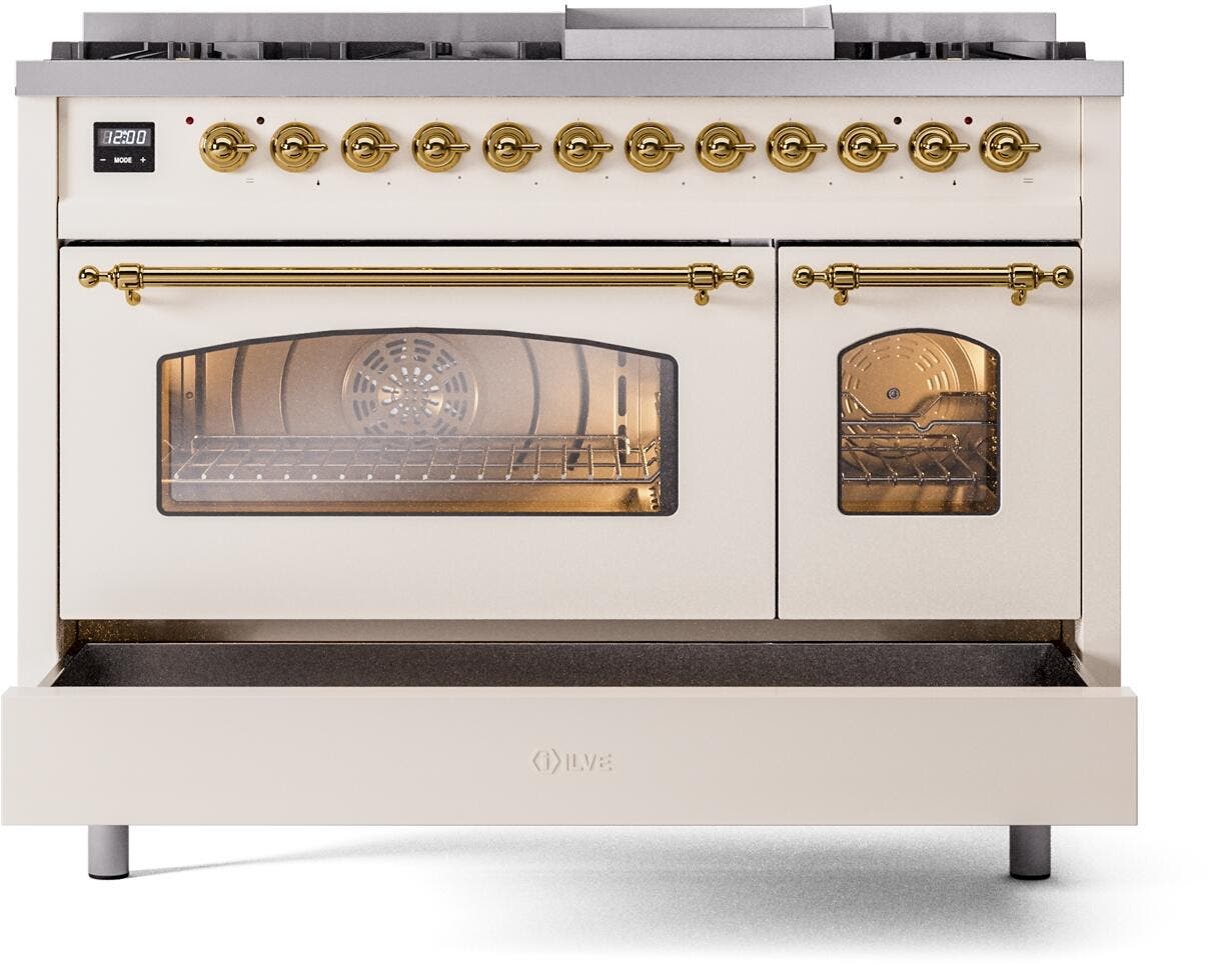 Ilve UP48FNMPAWG Antique White Brass