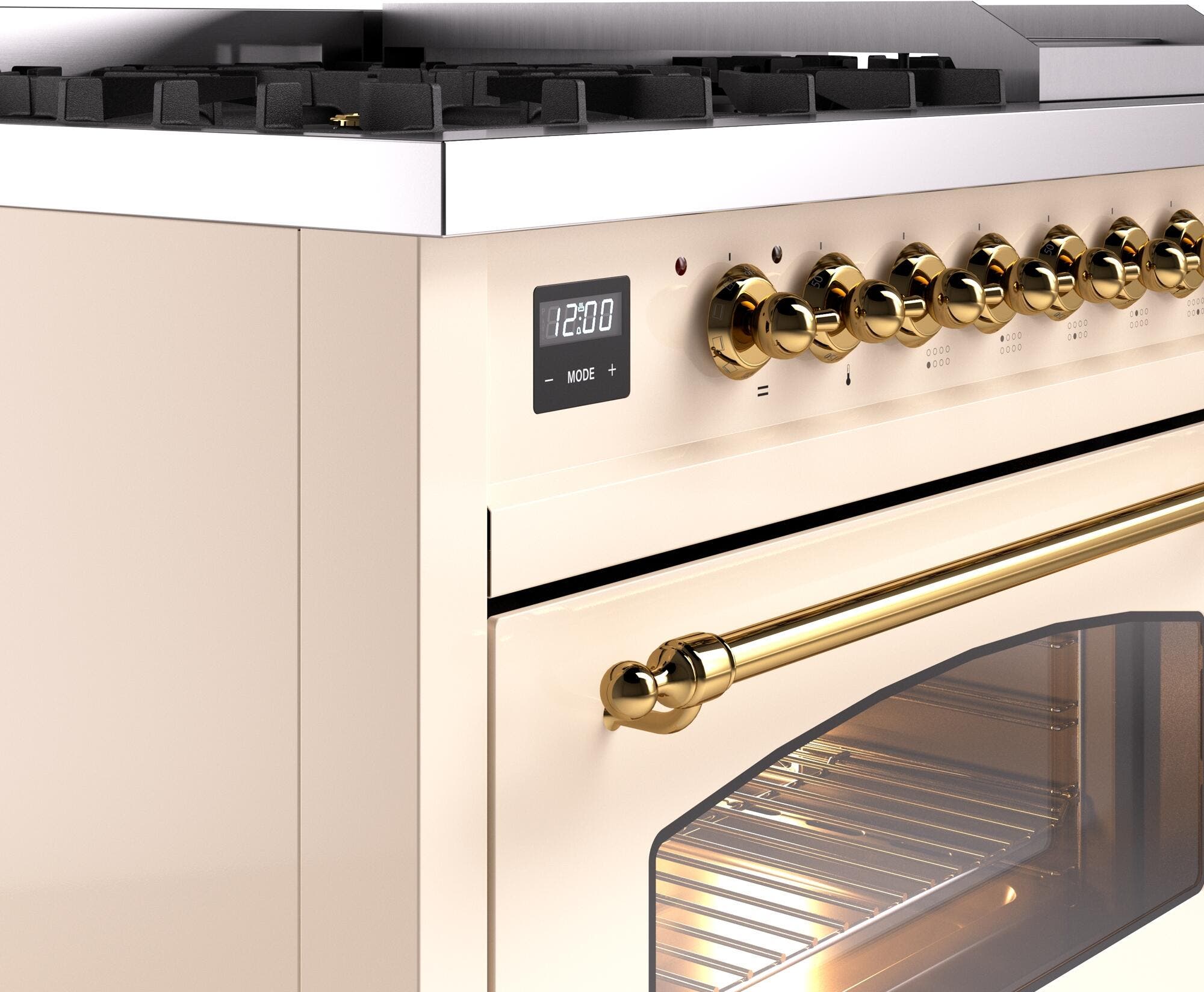 Ilve UP48FNMPAWG Antique White Brass