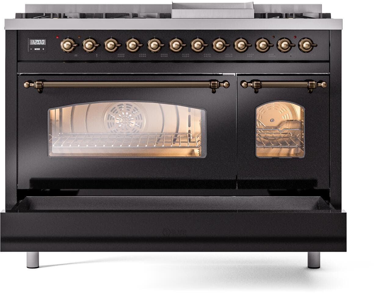 Ilve UP48FNMPBKB Black Burnt