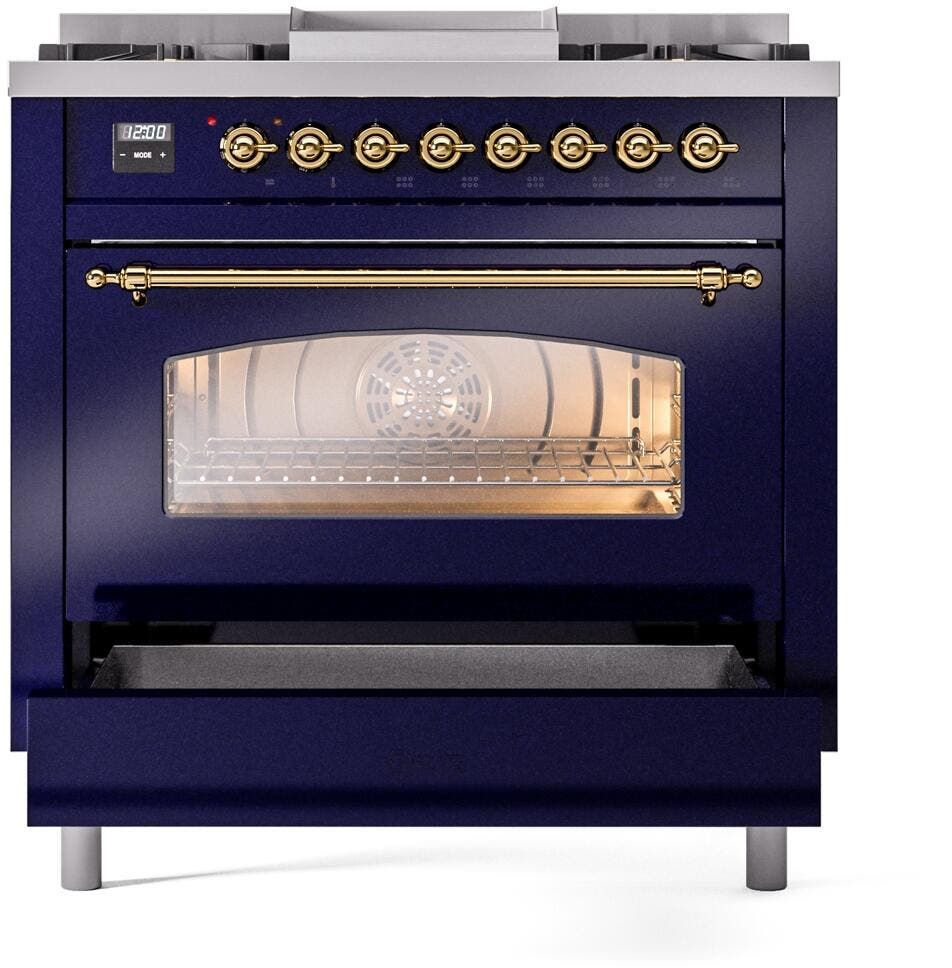Ilve UP36FNMPMBG Midnight Blue Brass