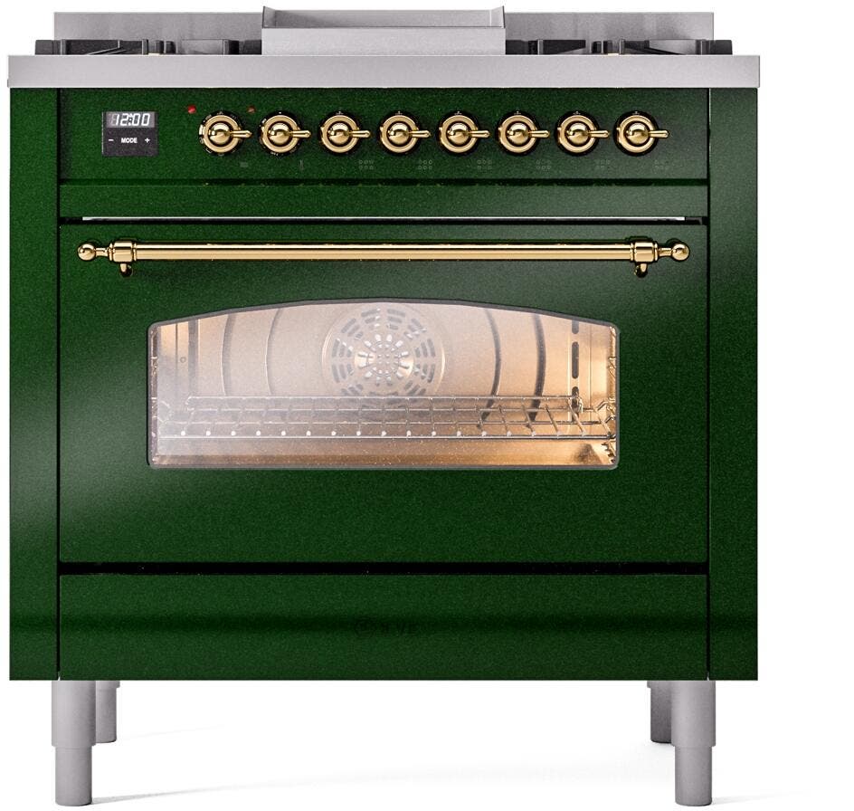 Ilve UP36FNMPEGG Emerald Green Brass