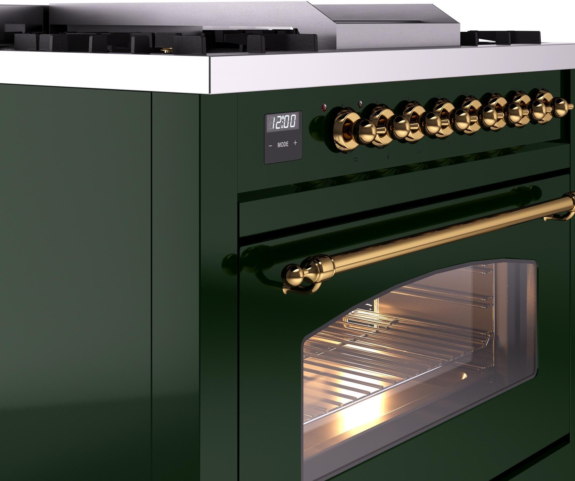 Ilve UP36FNMPEGG Emerald Green Brass