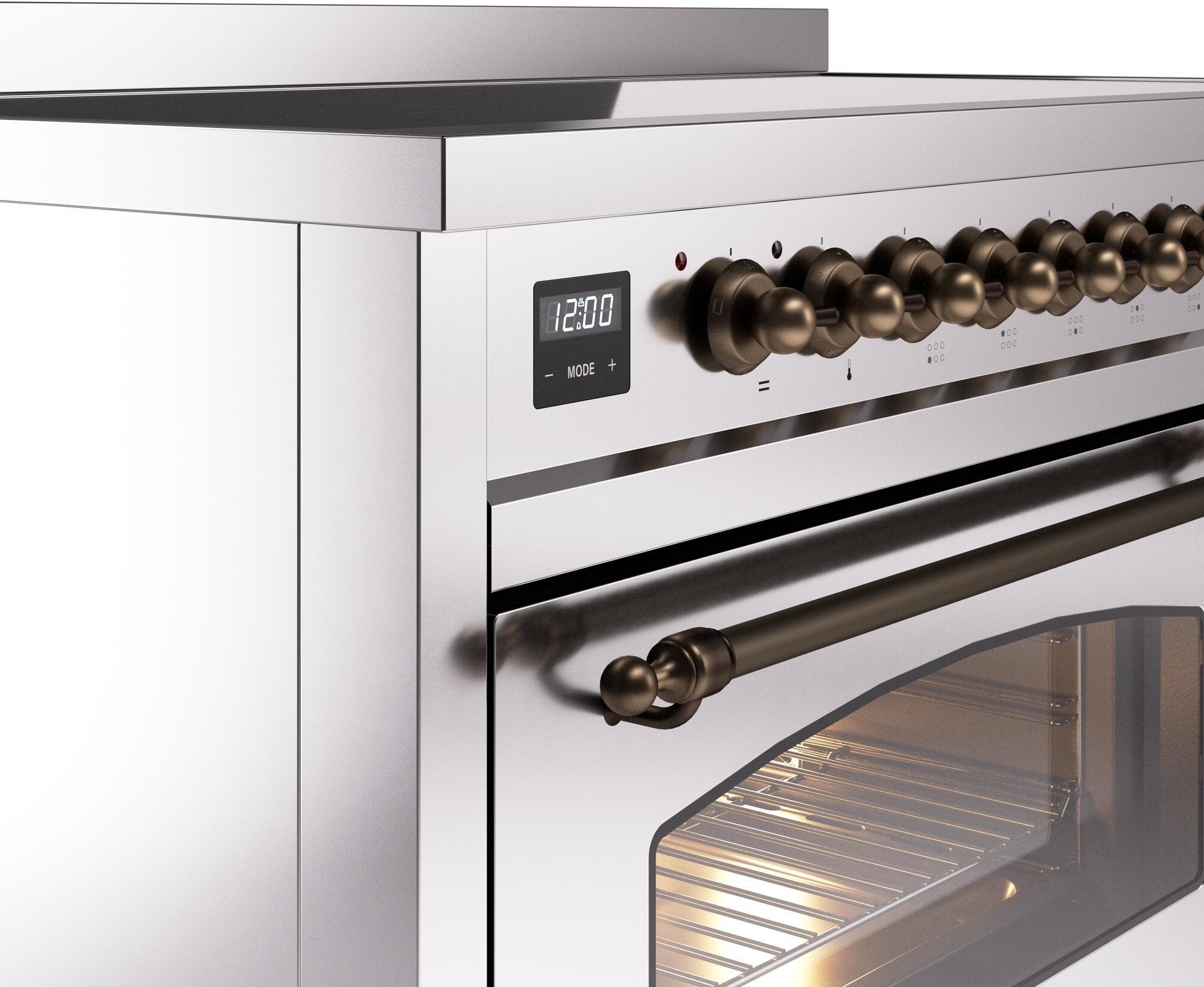 Ilve UPI486NMPSSB Stainless Steel Burnt
