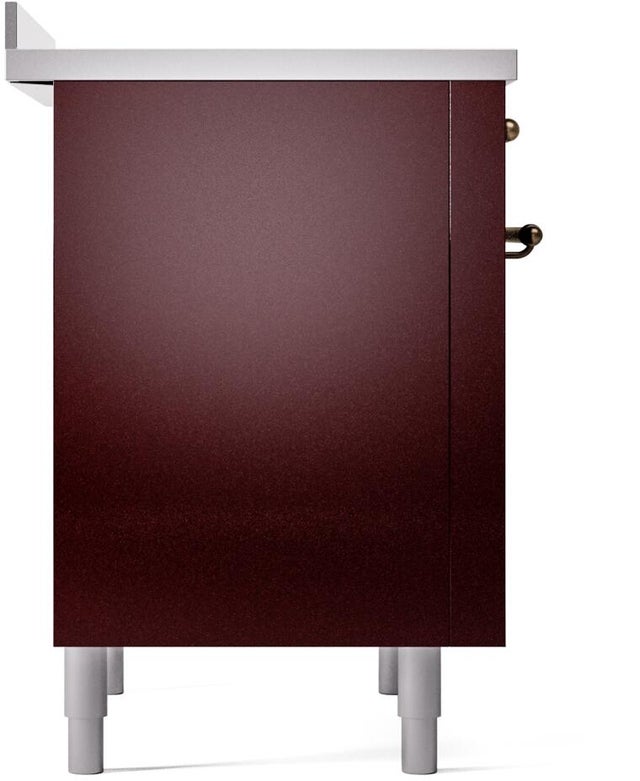 Ilve UPI366NMPBUB 36 inch All Electric Range: Burgundy Burnt