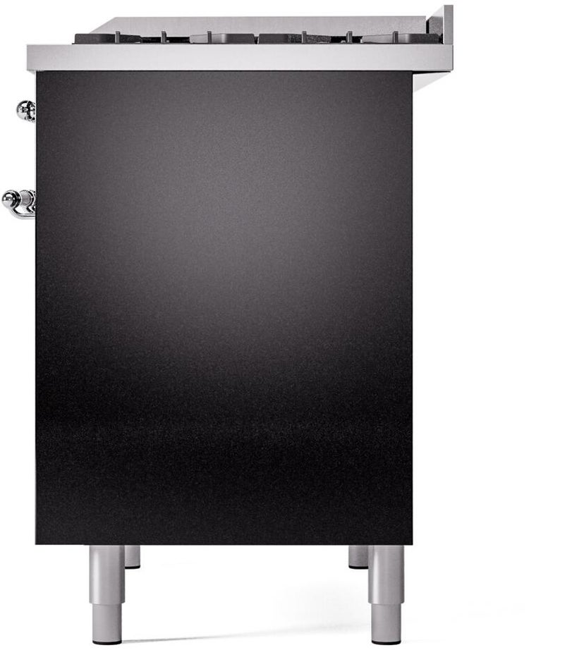 Ilve UPD40FNMPBKC 40 inch Dual Fuel Range Gas Burner Top and Electri...