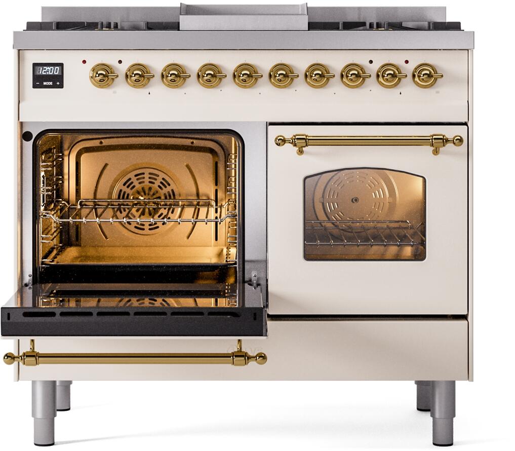 Ilve UPD40FNMPAWG 40 Inch Freestanding Dual Fuel Range Antique