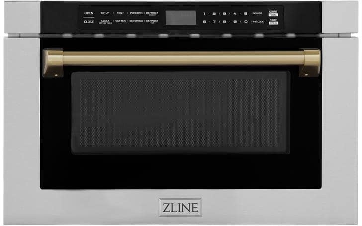 Zline MWDZ1BSHG Autograph Edition 24 Inch 1.2 cu. ft. Built-in Mic...