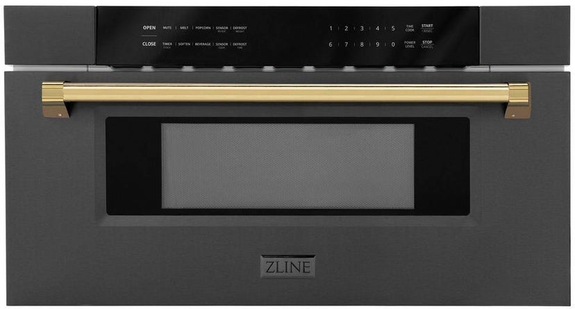 Zline MWDZ30BSG Built-In Microwave Drawer: Black Stainless Steel