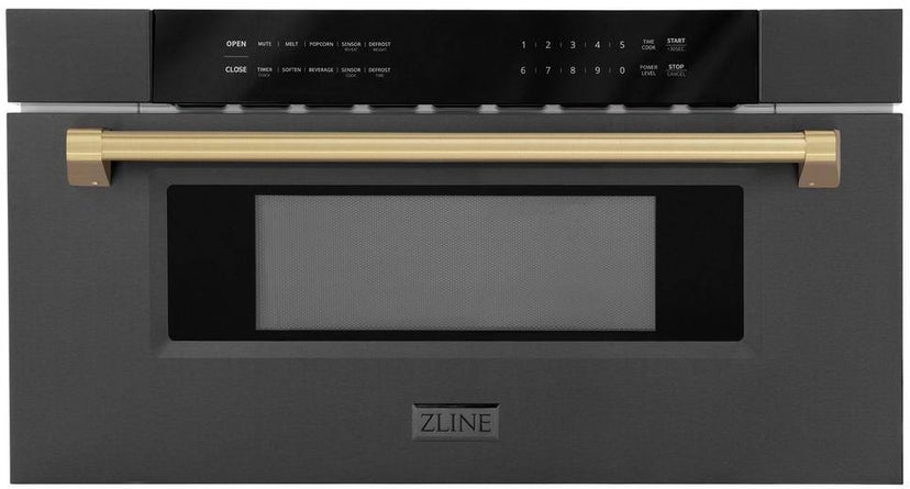 Zline MWDZ30BSCB Built-In Microwave Drawer: Black Stainless Steel, ...