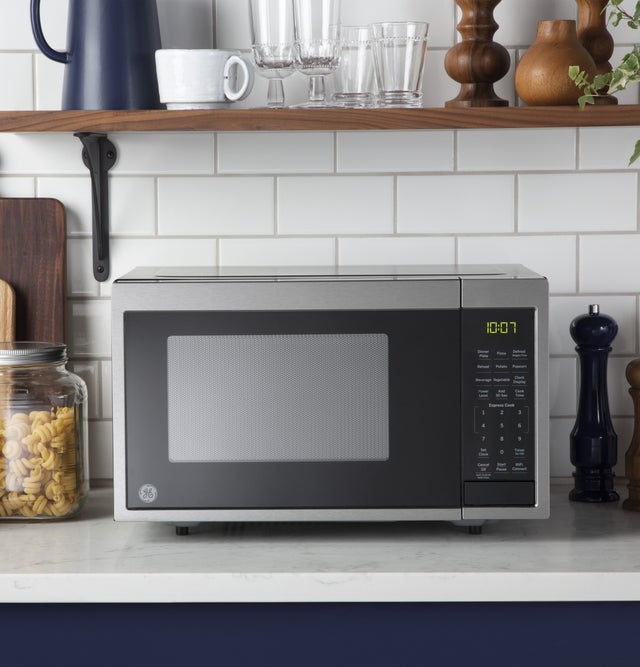 GE JES1097SMSS 19 Inch Smart Countertop Microwave Oven with Scan-...