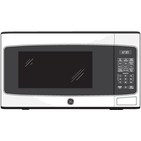 GE JESP113DPBB 20 Inch Countertop Microwave Oven with 1.1 cu. ft....