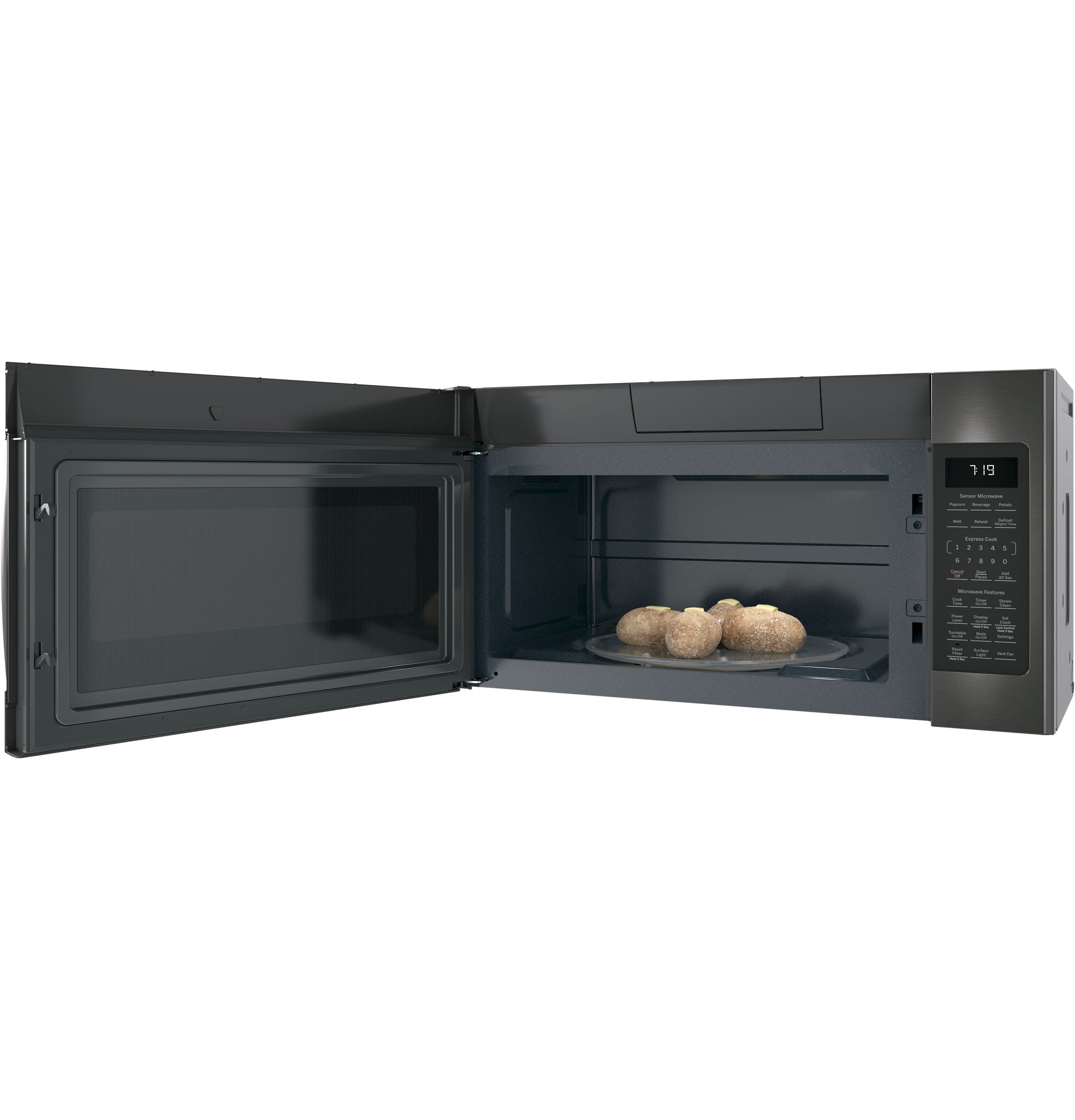 GE JNM7196BLTS Fingerprint Resistant, Black Stainless