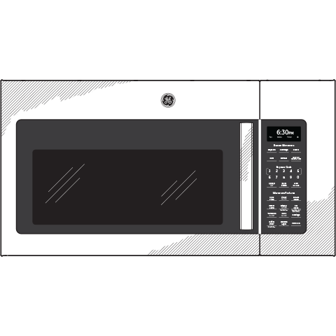 GE JNM7196BLTS Fingerprint Resistant, Black Stainless