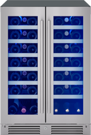 Wine Cooler 24", French Door, Dual Zone