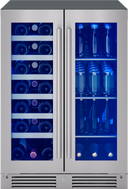 24 Inch French Door Dual Zone Wine & Beverage Center