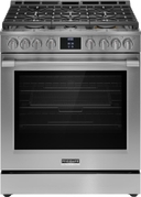 30 Inch Slide-In Gas Range with 6 Sealed Burners, Convection Oven, Griddle, Air Fry, Slow Cook, Storage Drawer, Star-K, and ADA Compliant