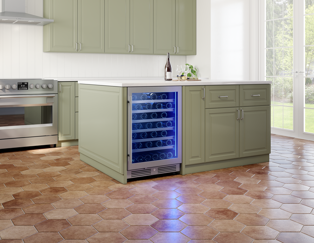 Zephyr PRW24C01CG Wine Cooler 24", Reversible, Single Zone: 