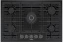 30 Inch Gas Cooktop 800 Series With Black Stainless Steel Knobs