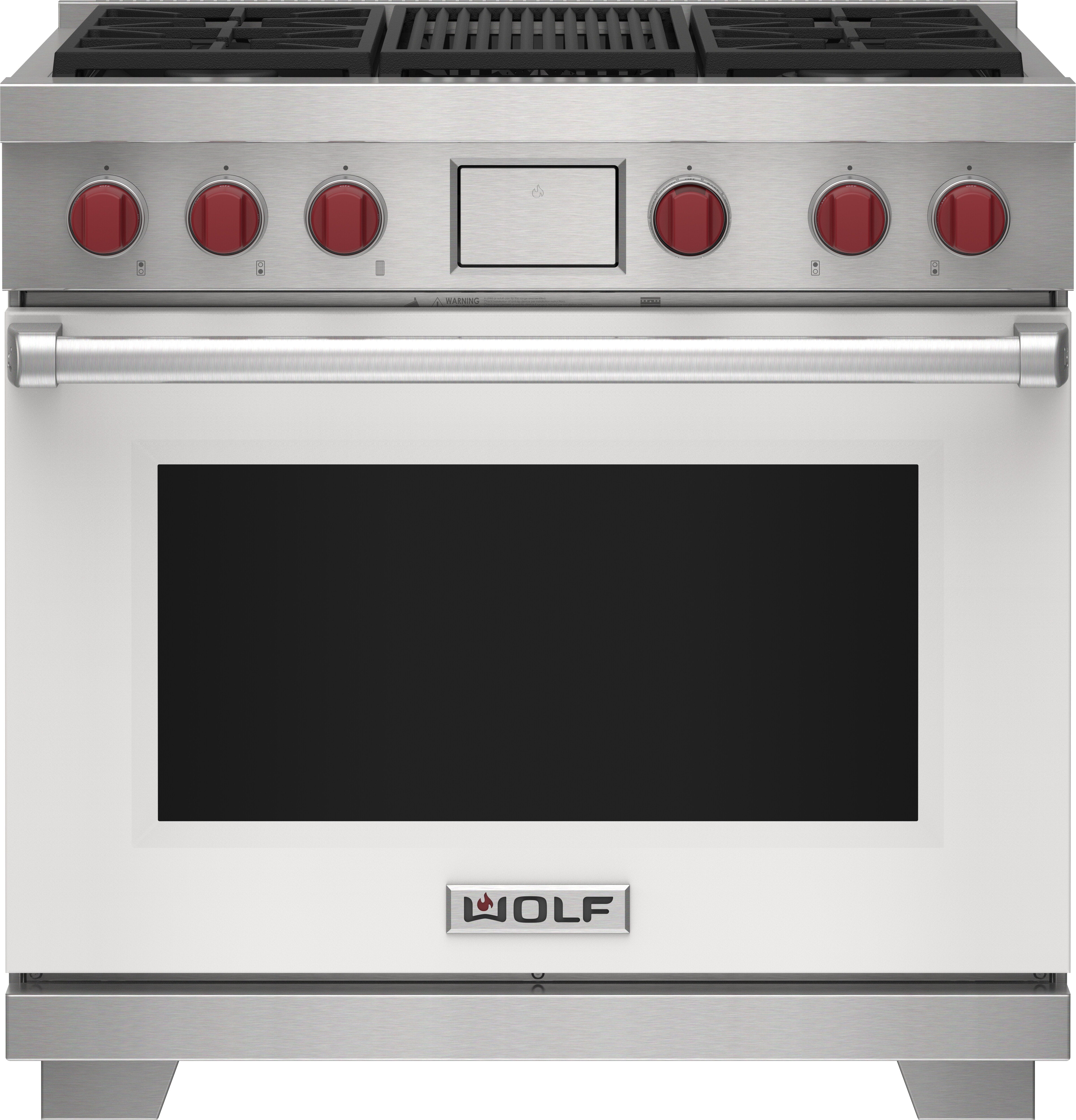 Wolf DF36450CSP 36 Inch Freestanding Dual Fuel Range Stainless
