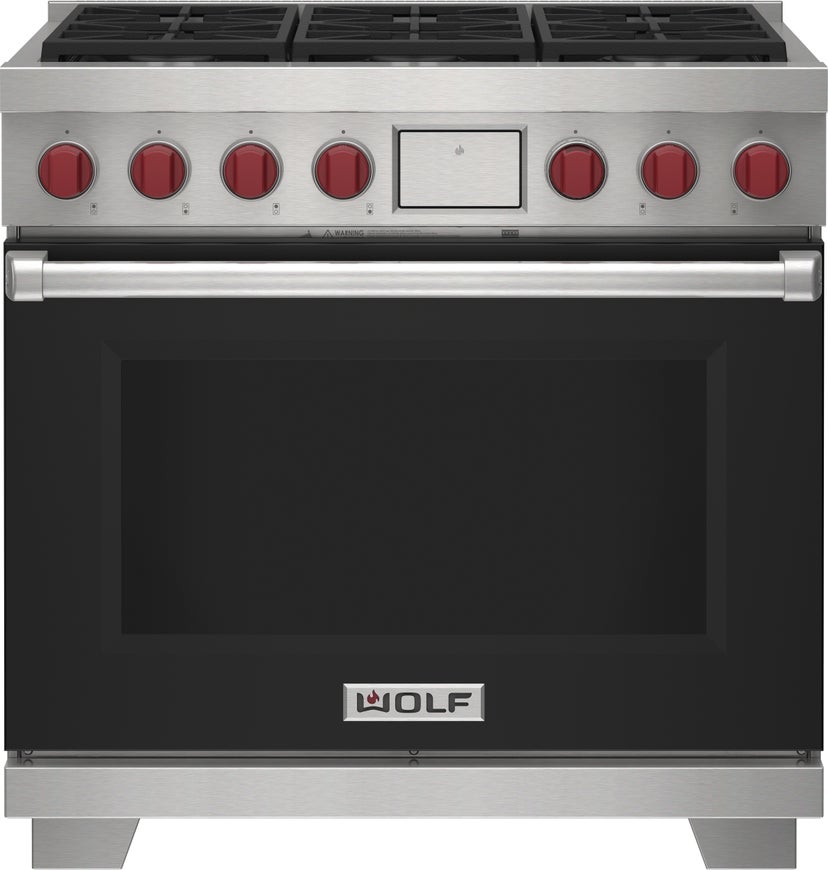 Wolf DF36650BKPLP 36" Dual Fuel Range 