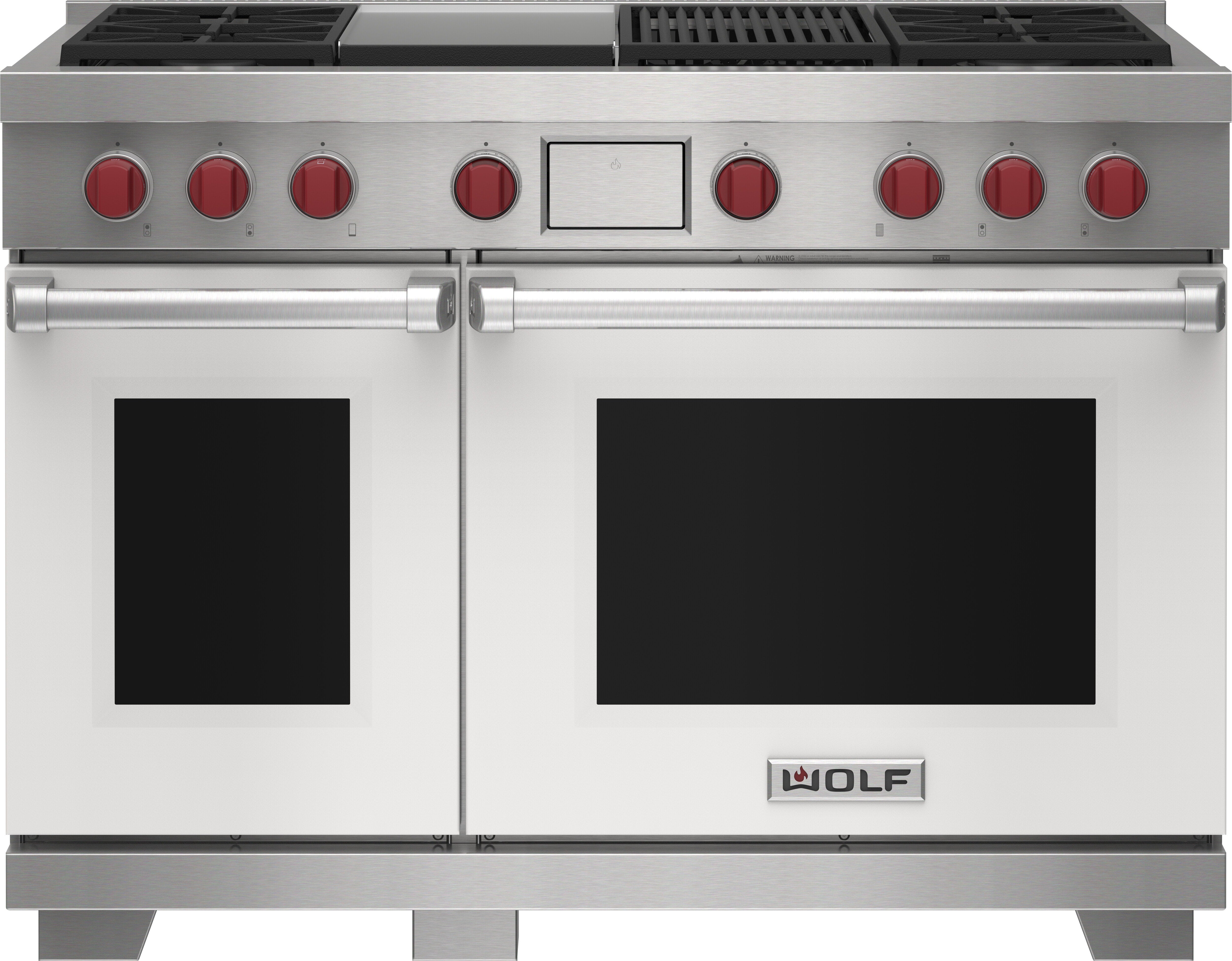 Wolf DF48450CGWHP 48 Inch Freestanding Dual Fuel Range | Plesser's