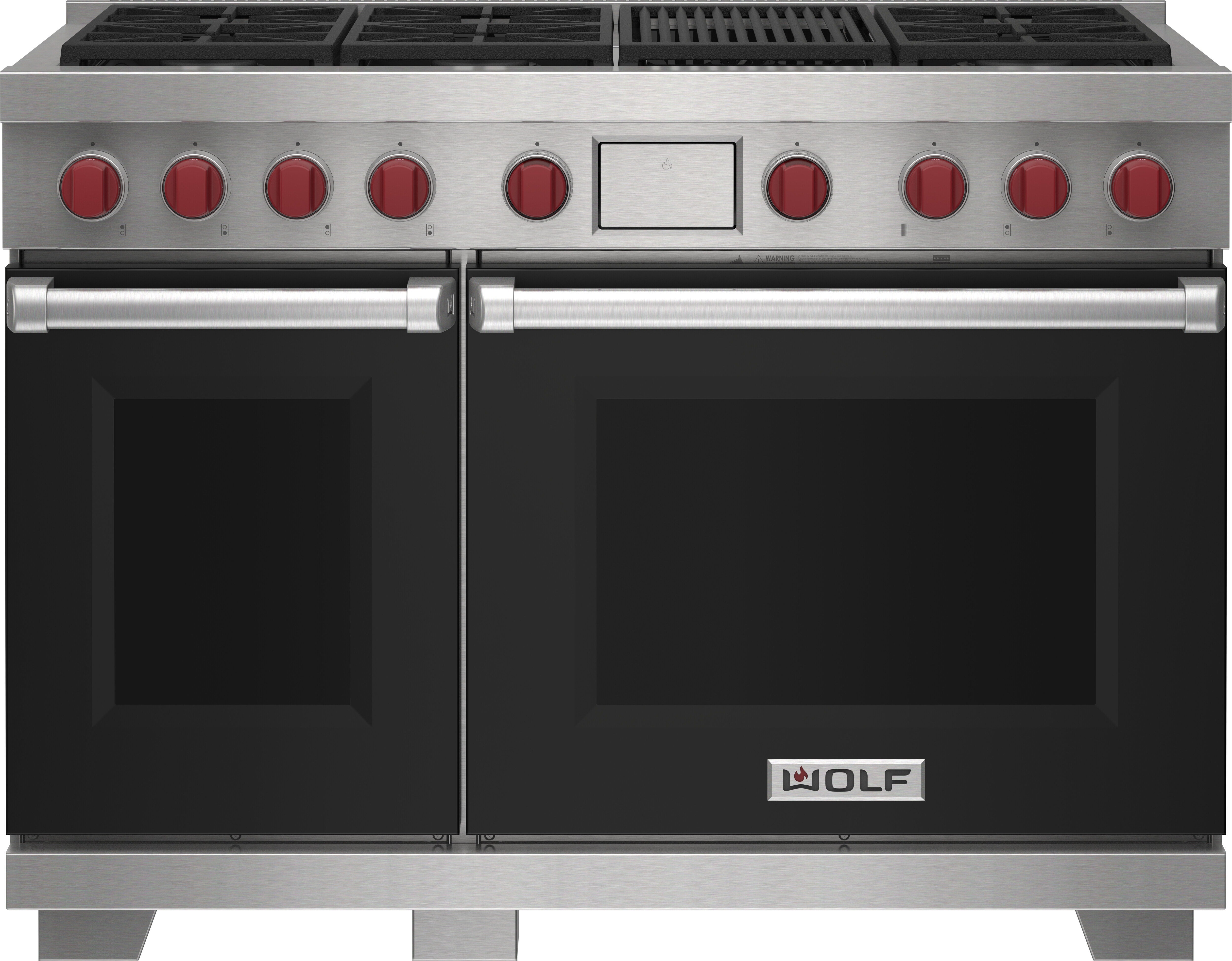 ルプルプ Wolf DF48650CBKPLP 48 Inch Freestanding Dual Fuel Smart Range