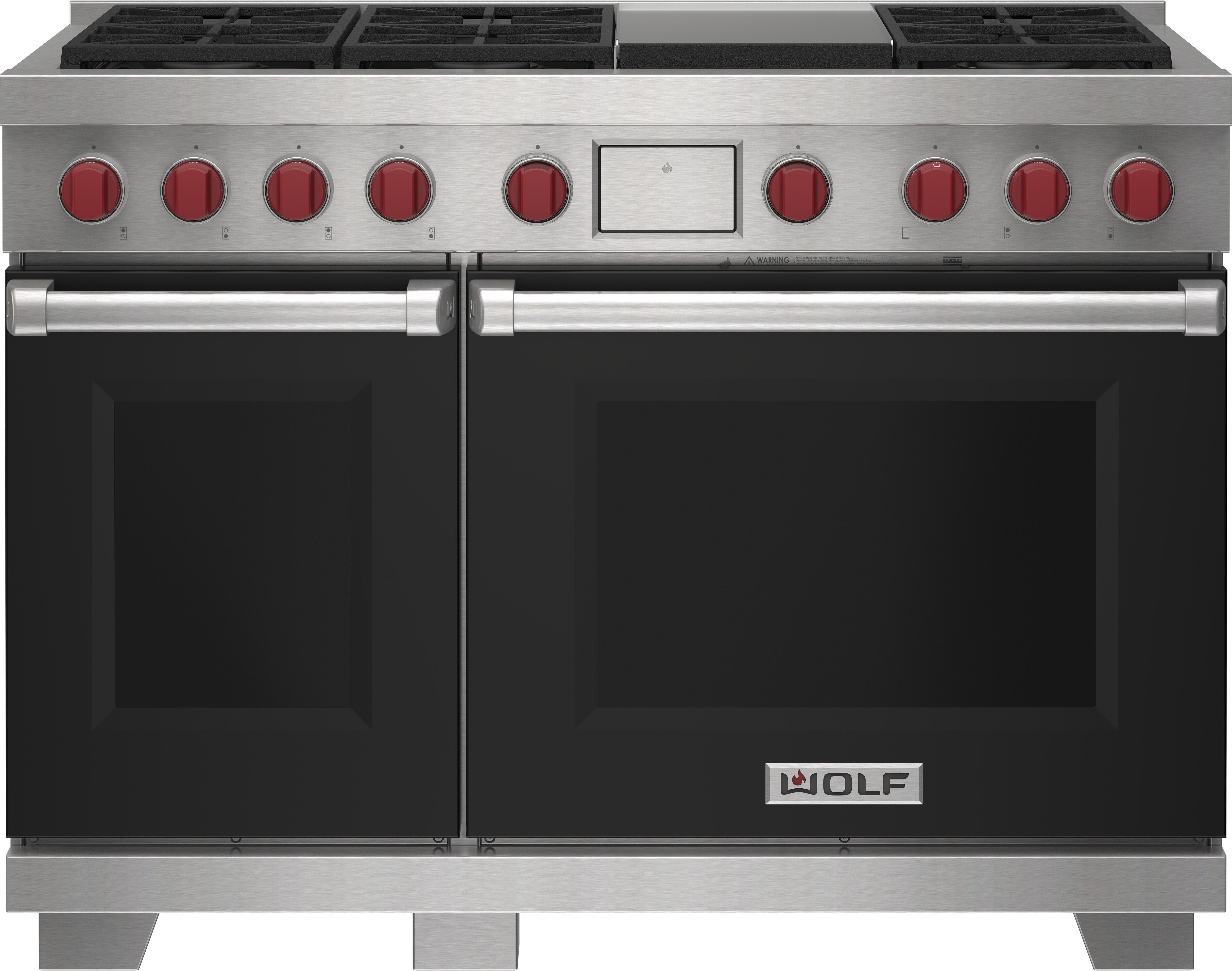 Wolf DF48650GBKPLP 48 Inch Freestanding Dual-Fuel Smart Range