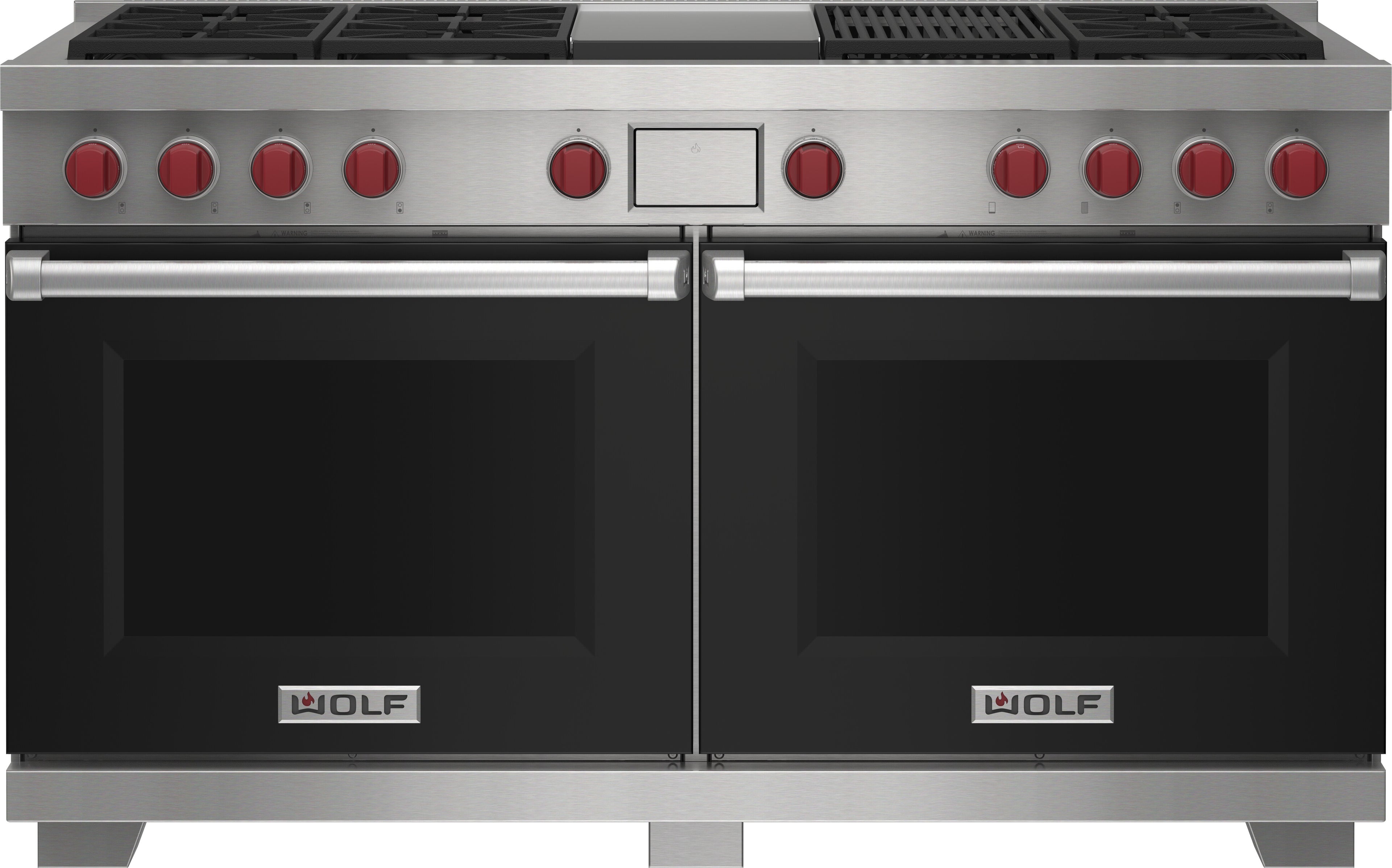 Wolf DF60650CGBKPLP 60 Inch Freestanding Dual Fuel Range with 6 Sealed...