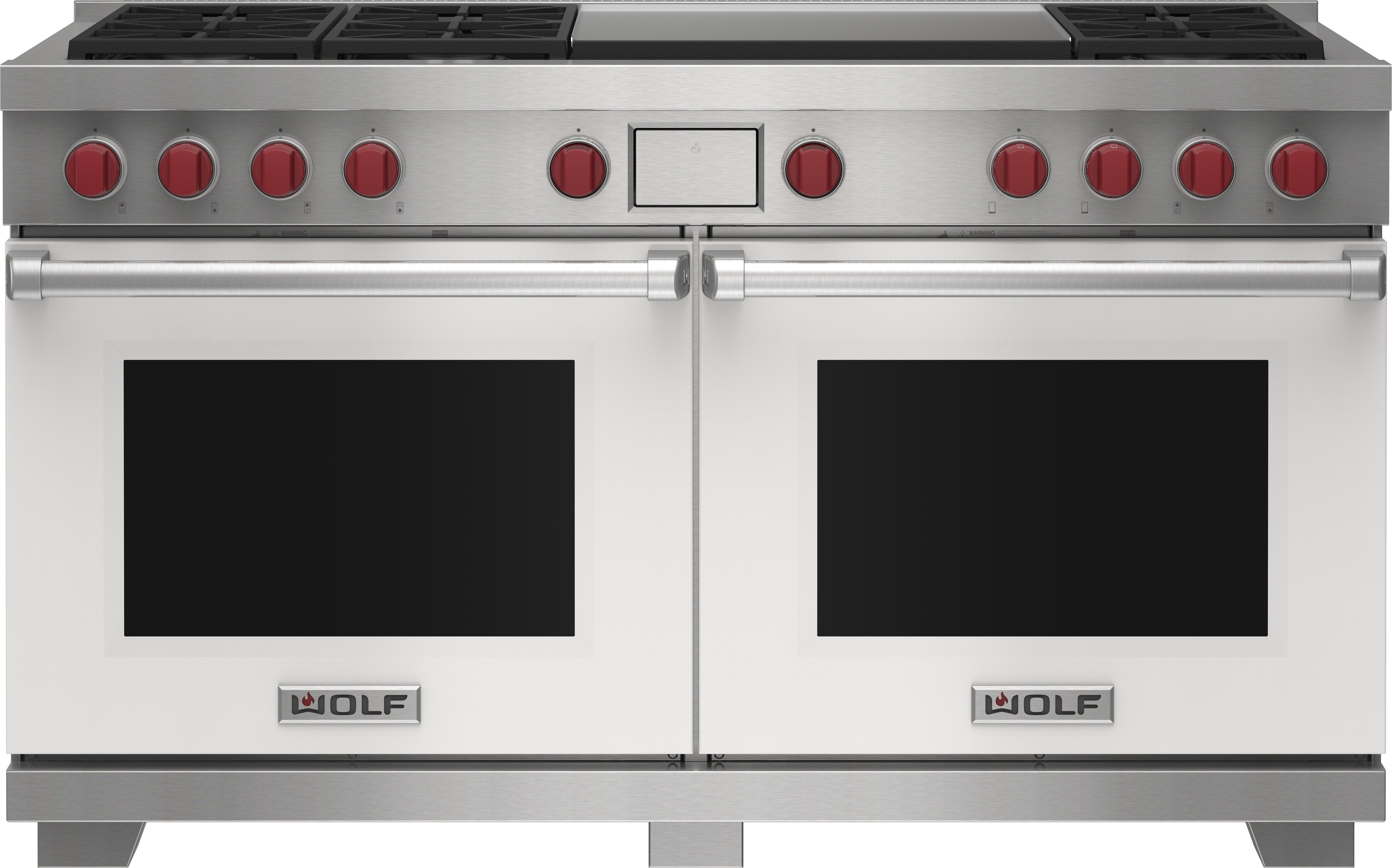 Wolf DF60650DGWHPLP 60 Inch Freestanding Dual-Fuel Smart Range