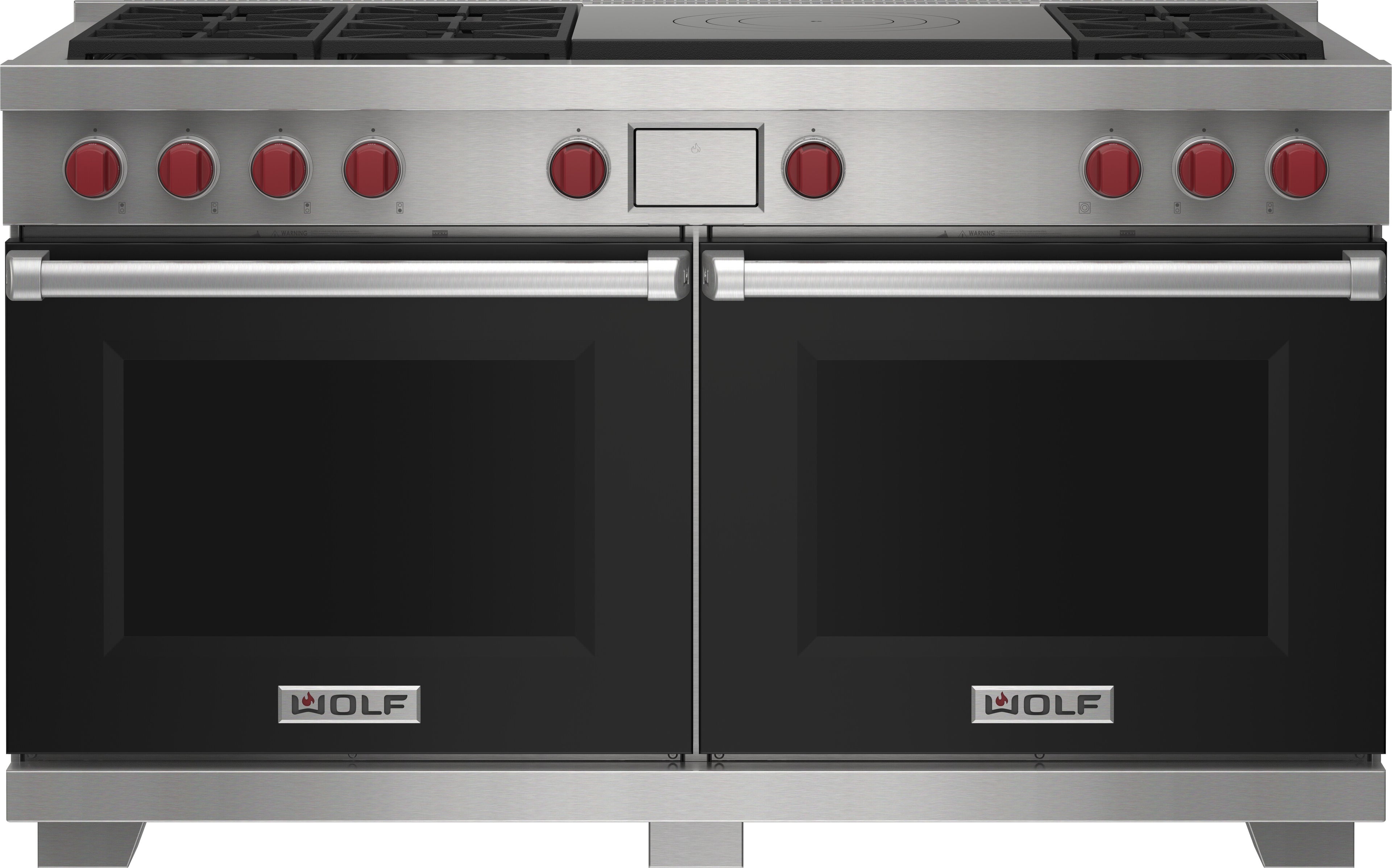 Wolf DF60650FBKP 60 Inch Freestanding Dual-Fuel Smart Range with 6 ...