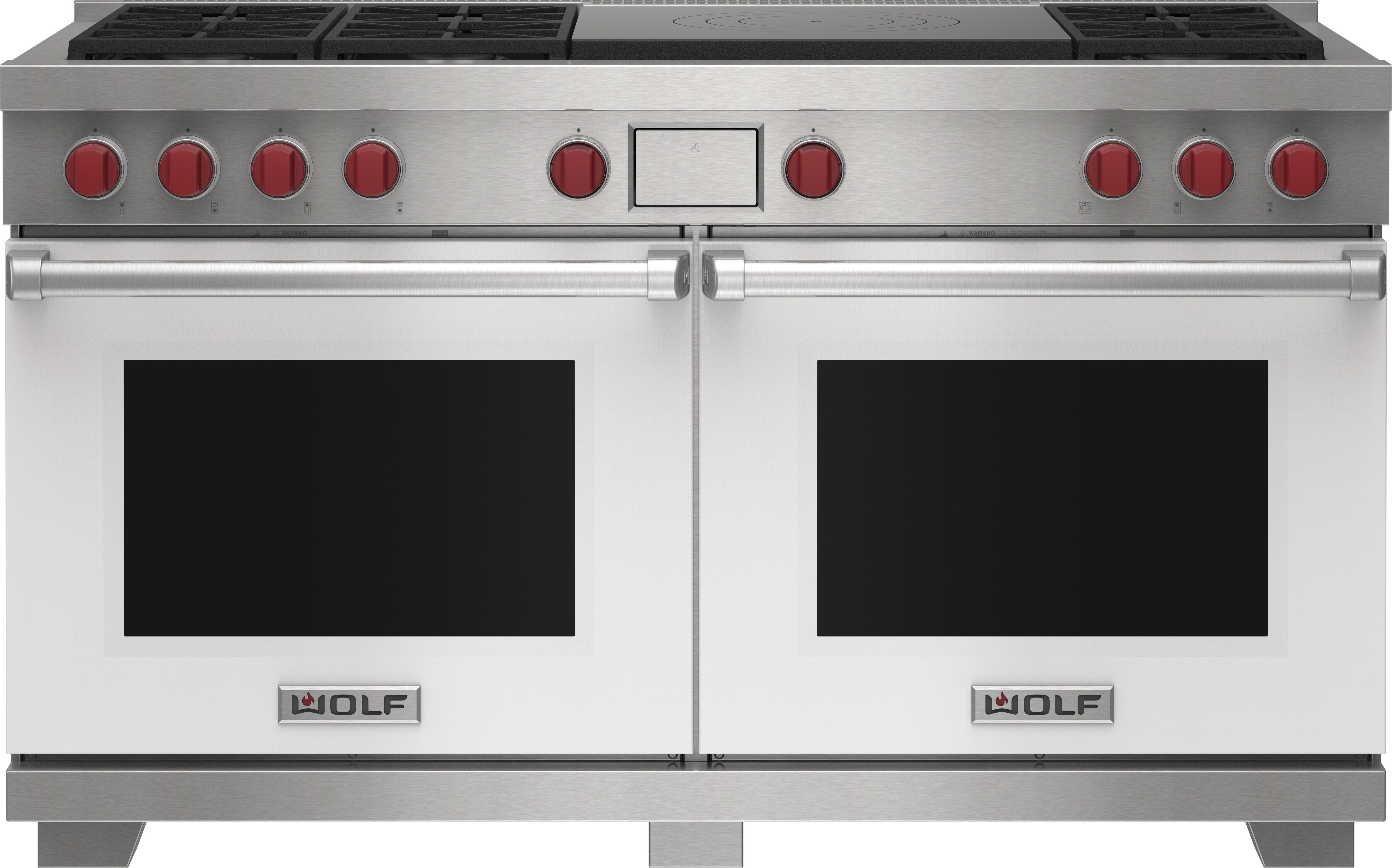 Wolf DF60650FWHP 60 Inch Freestanding Dual-Fuel Smart Range White