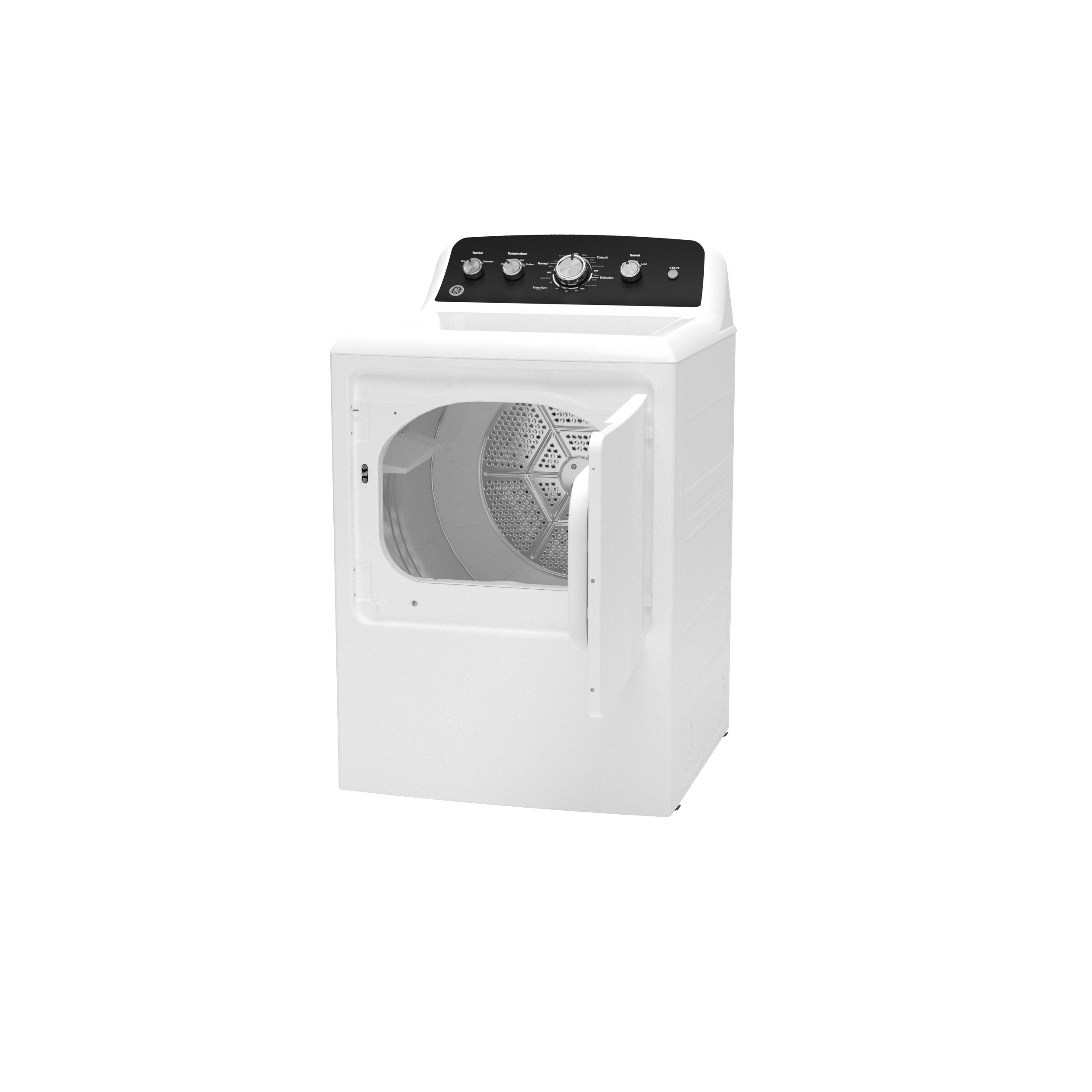 GE GTD48EASWWB 27 Inch Front Load Electric Dryer White | Plesser's