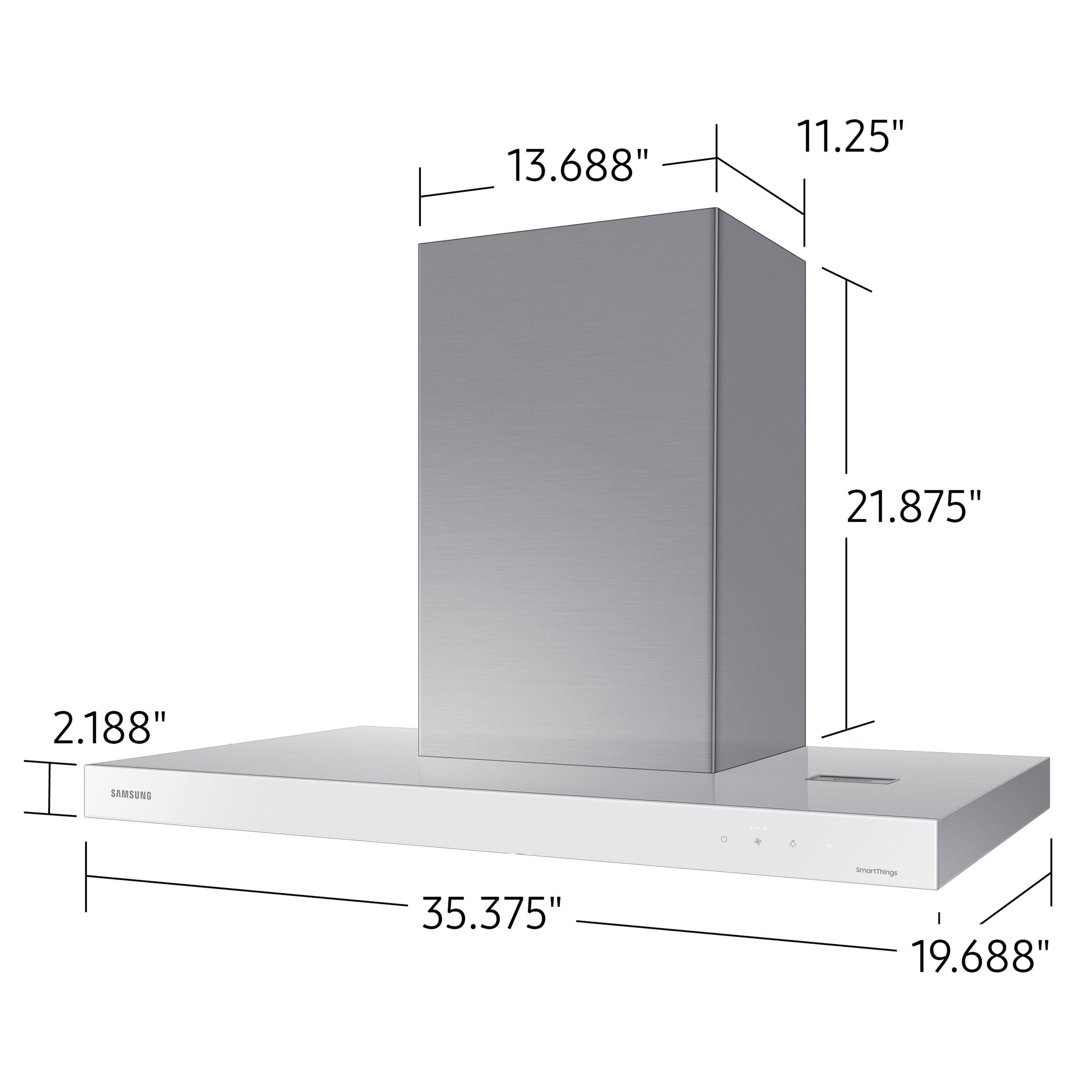 Samsung NK36CB600W12 Clean White Panel, Stainless Steel Duct