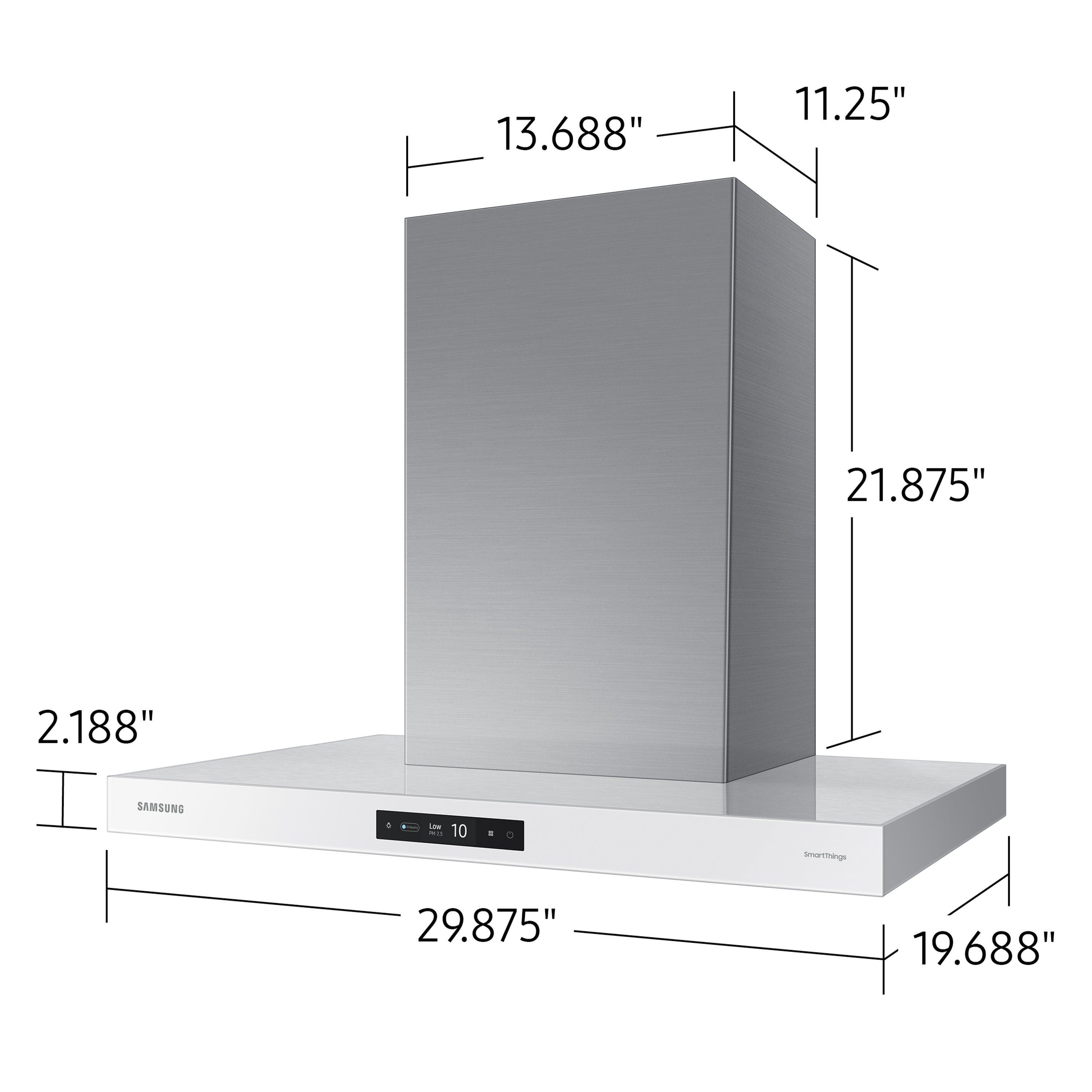 Samsung NK30CB700W12 Clean White Panel, Stainless Steel Duct