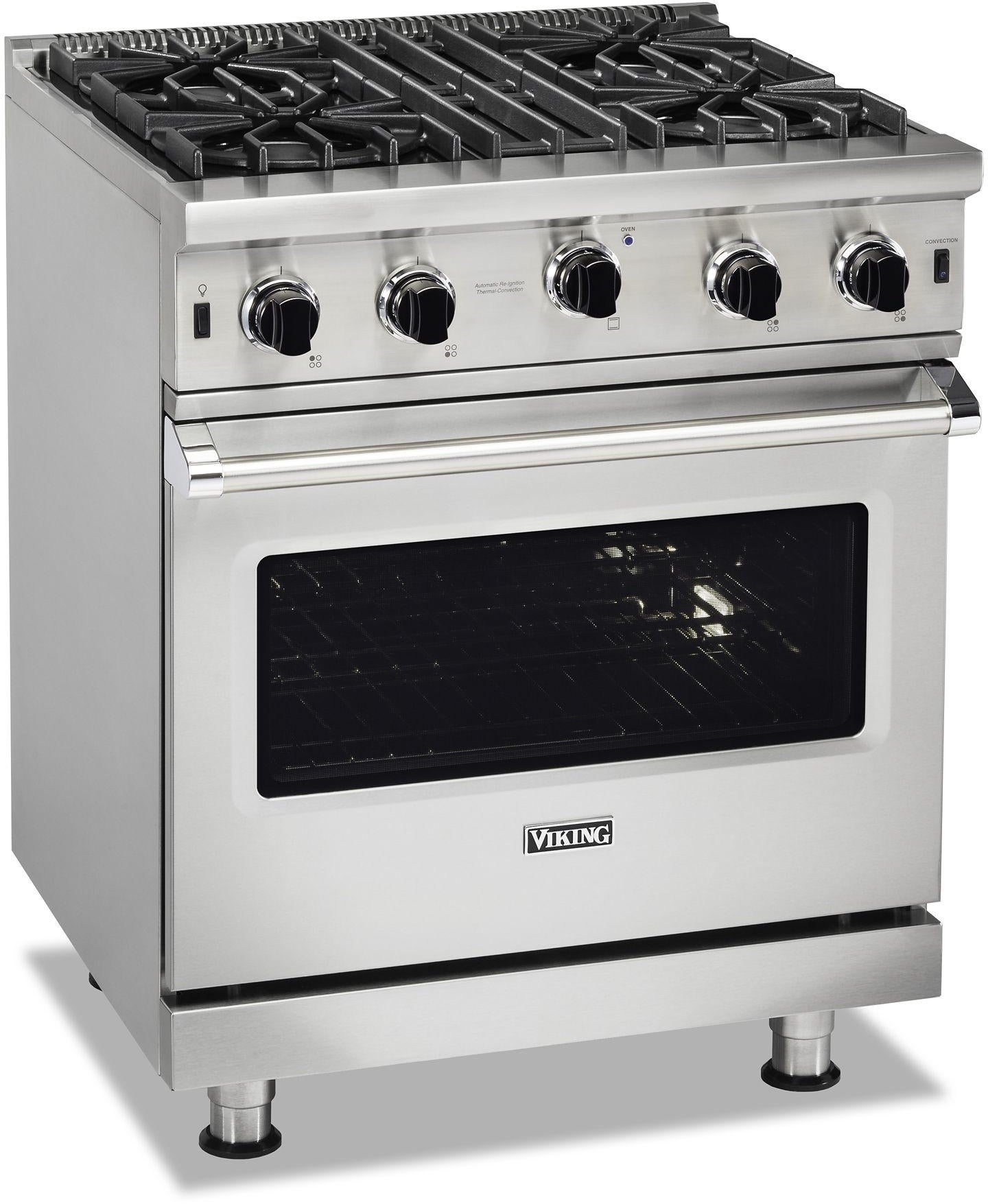 VG30② Viking VGIC53024BSS 30 Inch Freestanding Gas Range Stainless Steel