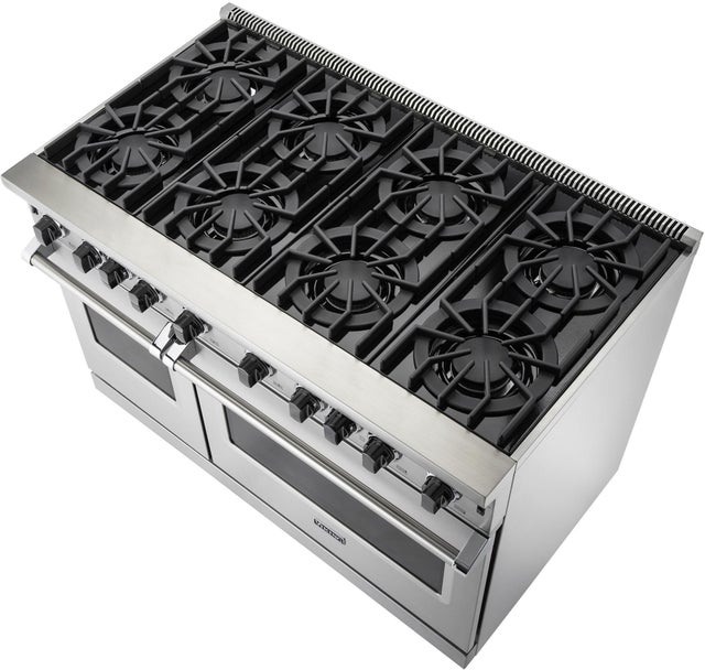 Viking VGIC54828BCS 48 Inch Wide 24 Inch D. Gas Open Burner Range With...