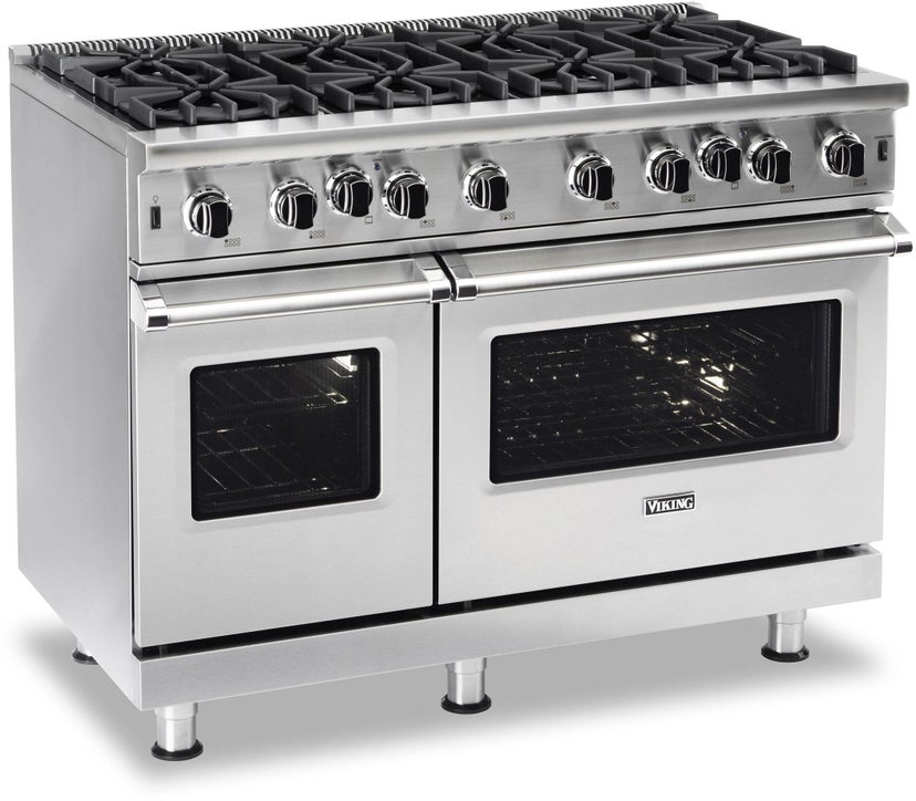 Viking VGIC54828BCS 48 Inch Wide 24 Inch D. Gas Open Burner Range With...