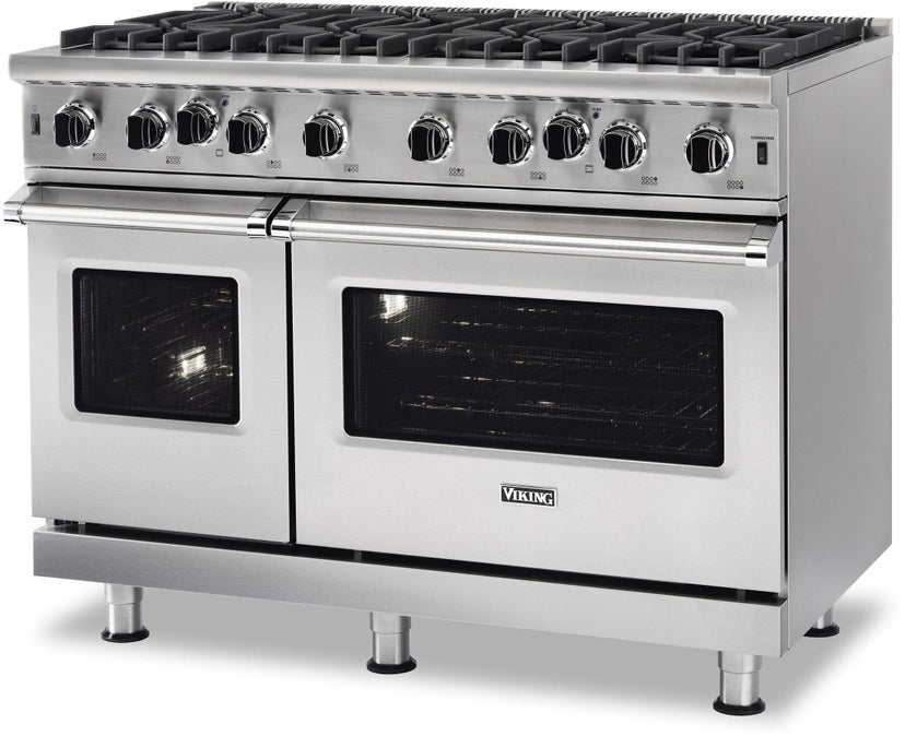 Viking VGIC54828BCS 48 Inch Wide 24 Inch D. Gas Open Burner Range With...