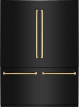 Black Stainless Steel With Polished Gold Accents