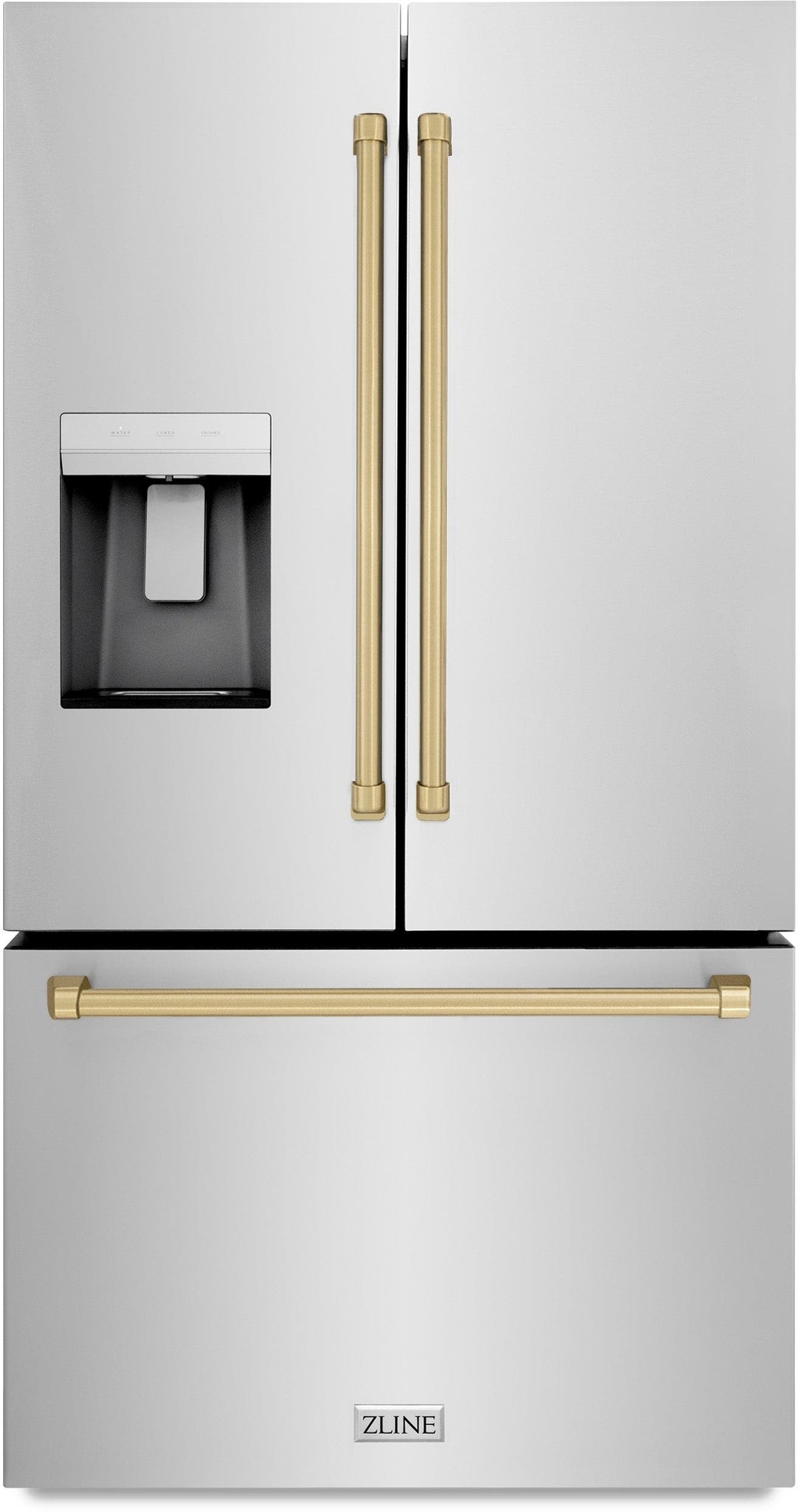 Fingerprint Resistant Stainless Steel And Champagne Bronze Handles