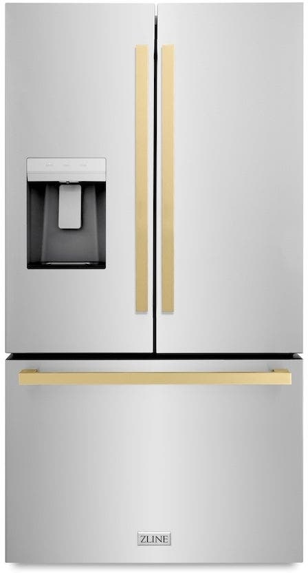 Fingerprint Resistant Stainless Steel And Champagne Bronze Square Handles