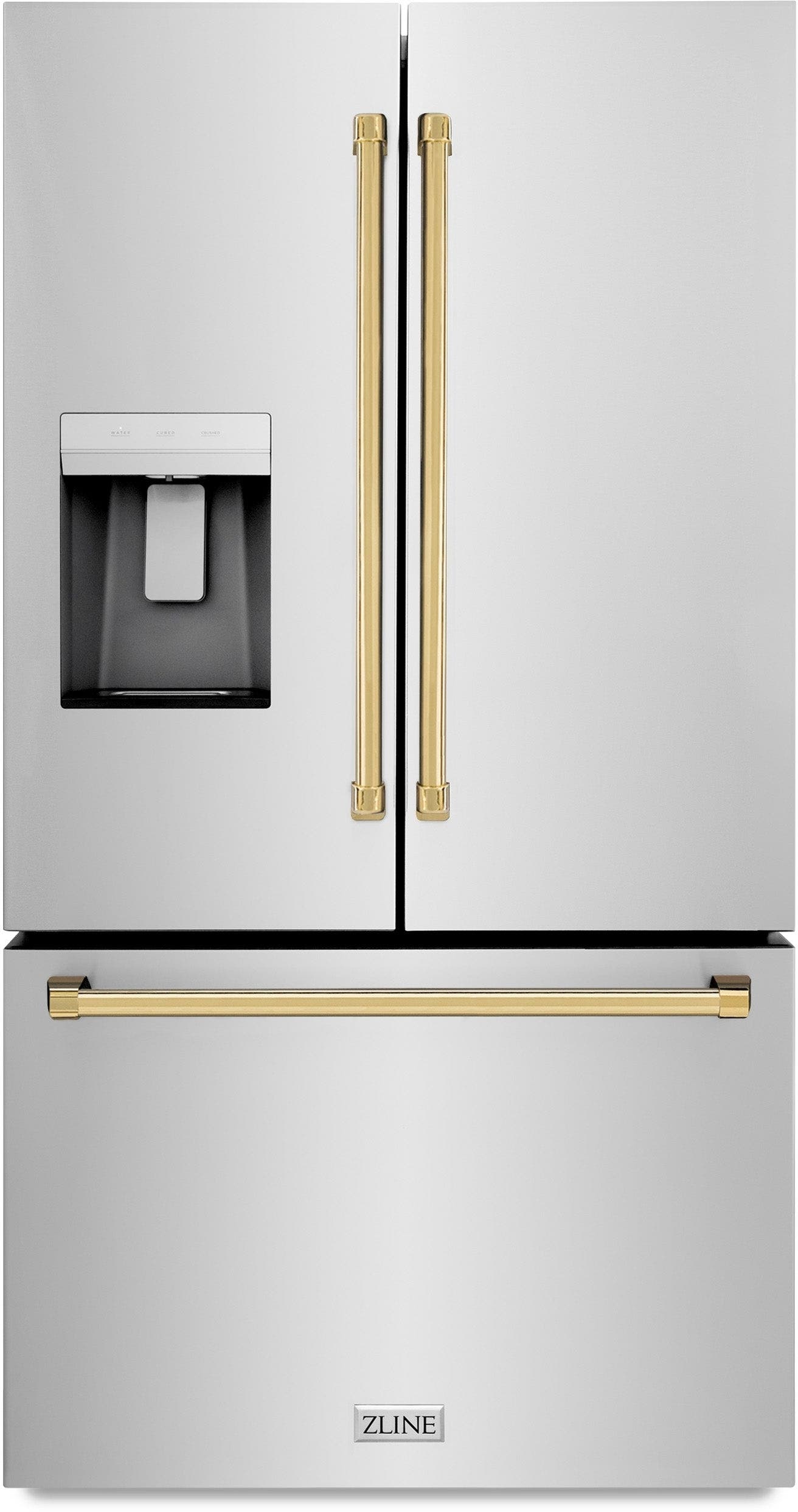 Fingerprint Resistant Stainless Steel And Polished Gold Handles